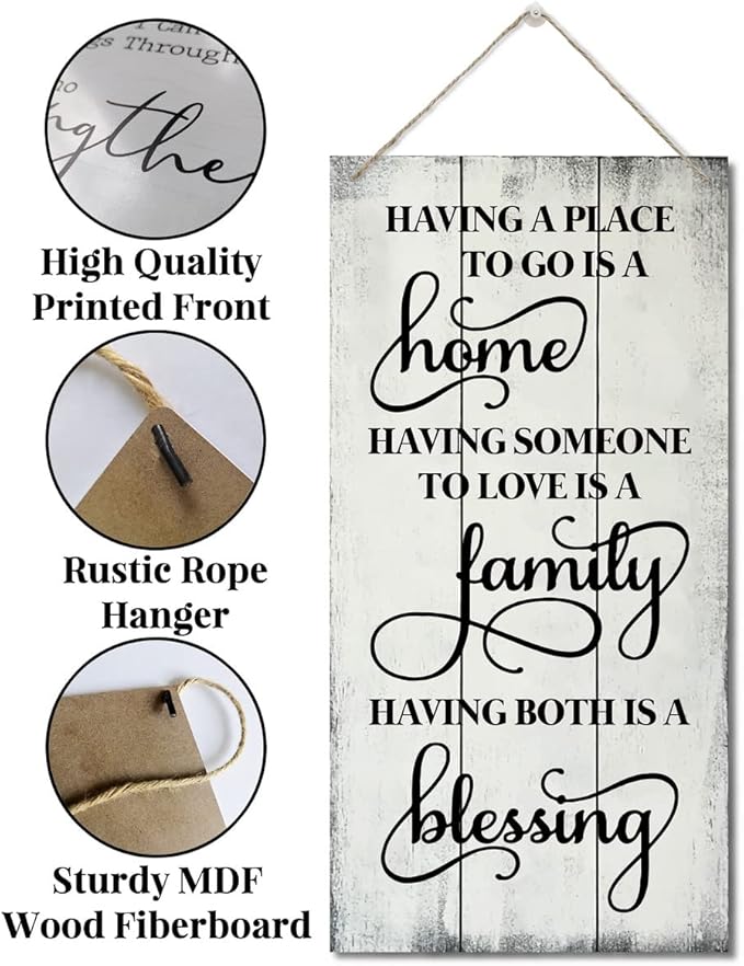 Having Somewhere to Go Decor Sign, Printed Wood Wall Art Sign, Housewarming Gifts, Funny Home Signs Decor, Hanging Wood Sign Home Decorative, Rustic Farmhouse Wood Sign Decor Wall Art 12x6 in-Ruum Studio Home