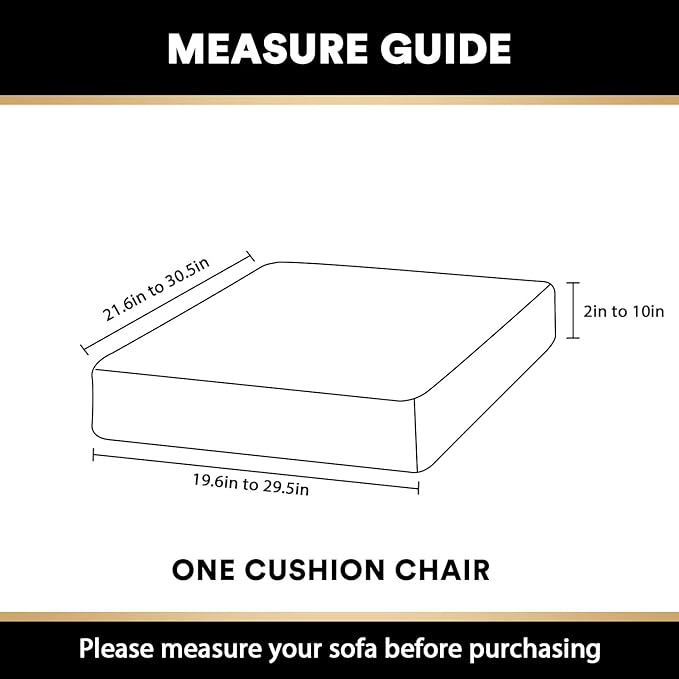 PrinceDeco Stretch Velvet Couch Cushion Cover,Soft Cushion Slipcover for Chair Cushion Furniture Protector Seat Cushion Sofa Cover Width Up to 29.5", Camel-Ruum Studio Home