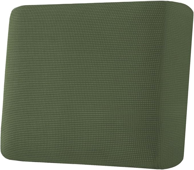 H.VERSAILTEX Super Stretch Individual Seat Cushion Covers Sofa Covers Couch Cushion Covers Slipcover Sets Thick Jacquard Textured Twill Fabric (1 Piece Chair Cushion Cover, Bronze Green)-Ruum Studio Home