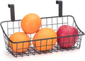 LeleCAT Basket with hook Grid Storage Basket, Hang it behind a door or on a railing, Over the Cabinet Door, Small, BLack,1 Pack-Ruum Studio Home