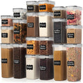 WHITE FEATHER SUPPLIES 40 PCS Airtight Food Storage Containers with Lids - BPA Free Durable Plastic Leakproof Flour Sugar Cereal Containers Storage for Pantry Organization - Dishwasher Safe-Ruum Studio Home