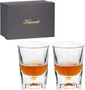 KAMMAK 2 Pack Shot Glasses Bulk 2.5oz Cool Shot Glasses with Heavy Base for Whiskey, Vodka in Bar And Party Gifts for Men, Whisky Lovers, Wedding, Anniversary, Birthday-Ruum Studio Home