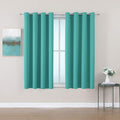 ChrisDowa Grommet Room Darkening Curtains for Bedroom and Living Room - 2 Panels Set Thermal Insulated Blackout Curtains (Teal, 52 x 45 Inch)-Ruum Studio Home