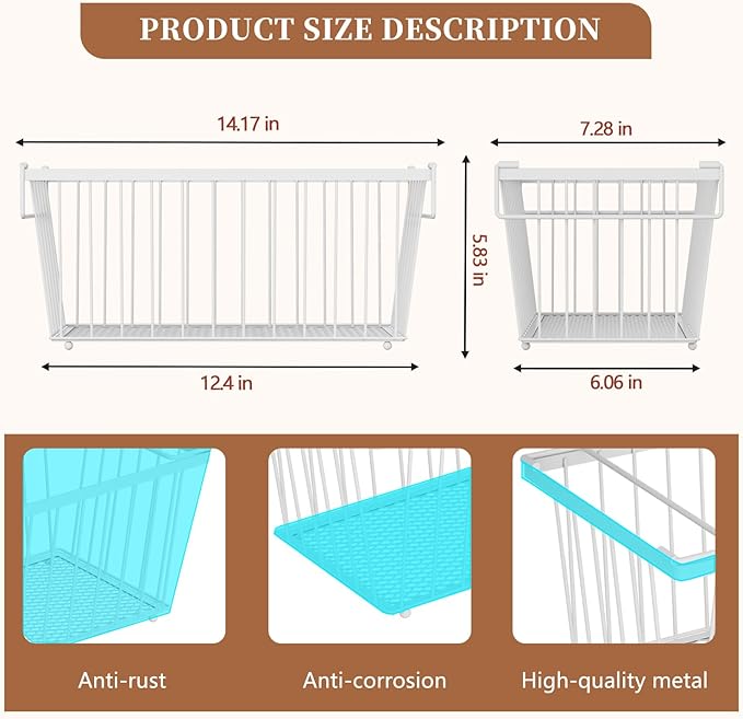 3 Pack Stackable Deep Freezer Organizer Bins ，Upgraded Bottom Leak-Proof net，Encryption and Hardening ， Freezer Organizer Bins for 5 to 9 Cu.FT Small Chest Freezer， Easy Get Bottom Foods-Ruum Studio Home