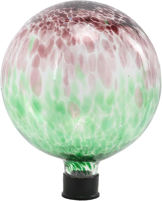 Gazing Ball 10 Inch Glass Reflective Garden Globe Outdoor Gazing Globe Sphere Yard Ornament for Garden Yard Home Outdoor Decoration Gift for Women (Green)-Ruum Studio Home