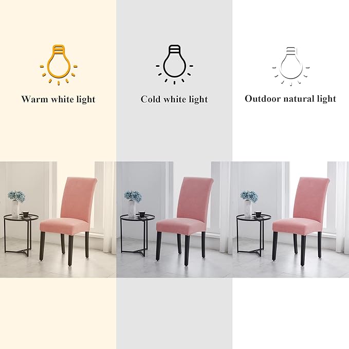Joccun Chair Covers for Dining Room Set of 8, Dining Chair Slipcovers Stretch Dining Room Chair Covers Seat Protector,Washable Parsons Chair Cover for Home,Hotel,Banquet(Dusty Pink,8 Pack)-Ruum Studio Home