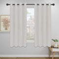 Easy-Going Blackout Curtains for Bedroom, Solid Thermal Insulated Grommet and Noise Reduction Window Drapes, Room Darkening Curtains for Living Room, 2 Panels (52x63 in, Light Linen)-Ruum Studio Home