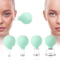 Meifuly Facial Cupping Set, 4 PCS Silicone Vacuum Suction Face Massage Cups, Skin Tightening Kit for Eyes, Face and Body (Green)-Ruum Studio Home