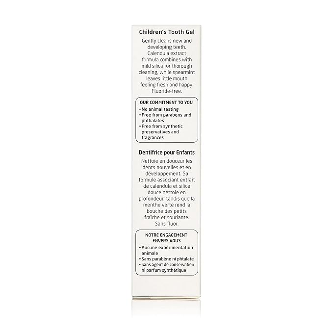 Weleda Oral Care Childrens Tooth Gel, 1.7 Fluid Ounce, Fluoride Free, Spearmint Flavor, Plant Rich Toothpaste with Calendula, Silica and Fennel-Ruum Studio Home