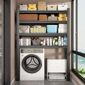 Laundry Shelf,5 Tier Over Washer and Dryer Storage Shelves,Adjustable Easy to Install,Space Saver Laundry Shelf Organizer,Utility Shelves for Balcony (with fence-78 H*18" D*47.24" W)-Ruum Studio Home