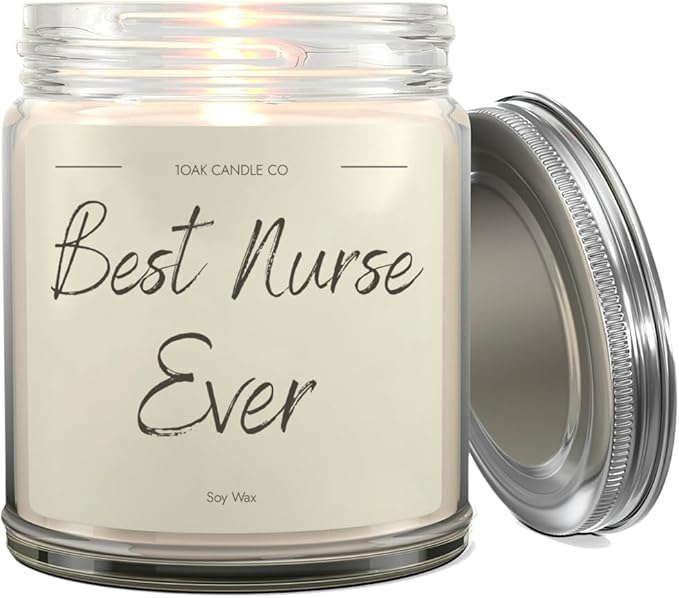 1OAK Vanilla Scented Nurse Candle - Best Nurse Gifts for Women, Men - RN Graduation Gift-Ruum Studio Home