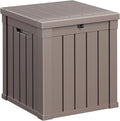 40 Gallon Resin Deck Box, Lockable Patio Outdoor Storage Box for Furniture, Garden Tools and Tools Storage, Waterproof Outside Storage Boxes - Grey-Ruum Studio Home