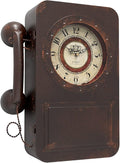 Abdurey Retro Old Telephone Wall Clock with Hidden Safe, Battery Operated Quartz Metal Wall Clocks, Large Rectangular Vintage Decor Clocks, for Farmhouse, Living Room(16" H x 12" W x 4" D)-Ruum Studio Home