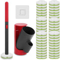 Disposable Toilet Brush Cleaning System with Wand Cleaner Refills,Toilet Cleaning Stick,Wall Mounted Toilet Wand Kit,60 Disposable Toilet Bowl Brush for Sink Bathtub Wash Basin (Green)-Ruum Studio Home
