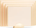 SMIRLY Plastic Cutting Board Set with Holder 4 Pieces, Non-Slip Dishwasher Safe Chopping Boards for Kitchen, Cream White-Ruum Studio Home