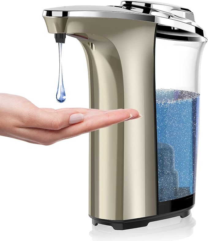 Automatic Soap Dispenser, Touchless Dish soap Dispenser 17oz/500ml with Upgraded Infrared Sensor, 5 Adjustable Soap Dispensing Levels, Liquid Hand soap Dispenser for Bathroom & Kitchen-Ruum Studio Home
