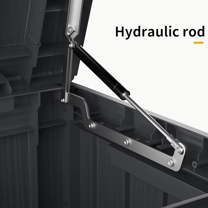 200 Gallon Outdoor Storage Box Waterproof Lockable Resin Deck Box Large, Patio Storage Bin for Pool Accessories Cushion Furniture, Garden Tools, UV-Resistant Outside Delivery Black-Ruum Studio Home