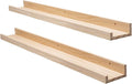 AZSKY 2pc 36in Natural Wood Floating Shelves, Country Rustic Style Wall Shelves for Kids Books, Photo Picture Ledge, Nursery Decor-Ruum Studio Home