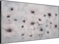 46"x72" Extra Large Framed Wall Art Soft White Poppies Watercolor Floral, Delicate Botanical for Home Living Room Bedroom Decor (Frame Assembly Required)-Ruum Studio Home