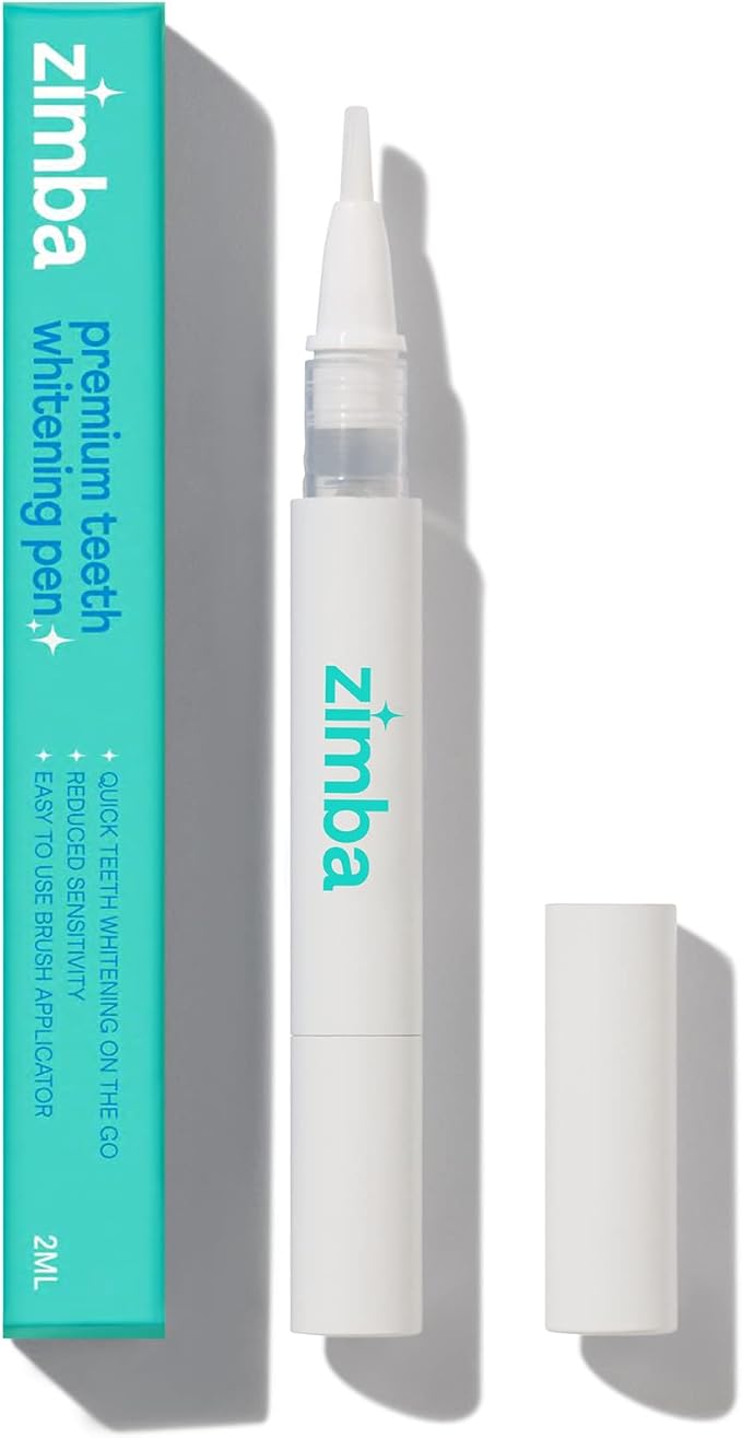 Zimba Travel Teeth Whitening Pen - Effective, Travel-Friendly, and Easy to Use Gel Whitening Pen - Stain Remover and Teeth Whitener for Coffee, Wine, Soda, and Other Stains (1 Pack)-Ruum Studio Home
