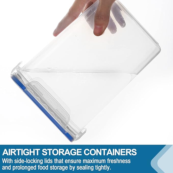 VERONES Large Tall Airtight Food Storage Containers, 10 PACK Plastic Airtight Kitchen & Pantry Organization, Ideal for Flour & Sugar Plastic Canisters with Labels-Ruum Studio Home
