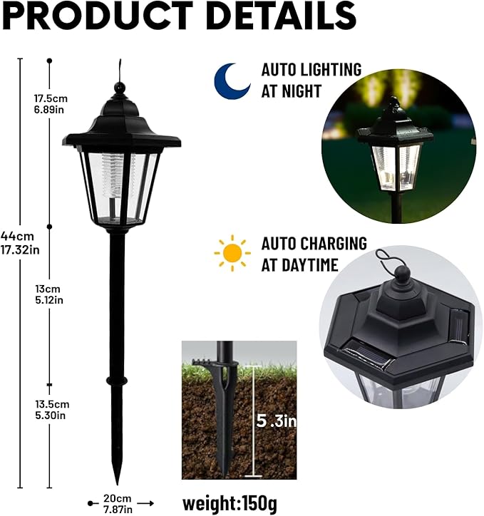 Solar Pathway Lights, 2 Pack, Waterproof LED for Outdoor Walkway, Yard, Garden, Landscape – Great Gardening Gift for Mom, Grandma, Women(Corridor Pathway Lights)-Ruum Studio Home