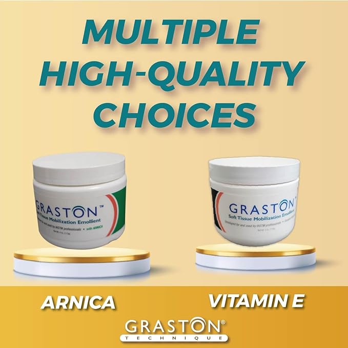 Graston Technique Vitamin E Enriched Emollient - 4oz Jar, Ideal for IASTM Lotion & Massage Therapy Cream, Perfect Vitamin E Cream for Massage and Physical Therapy, 6-Pack-Ruum Studio Home