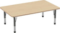 Factory Direct Partners FDP Rectangle Activity School and Classroom Kids Table (36 x 60 inch), Toddler Leg, Adjustable Height 15-24 inches - Maple Top and Maple Edge-Ruum Studio Home