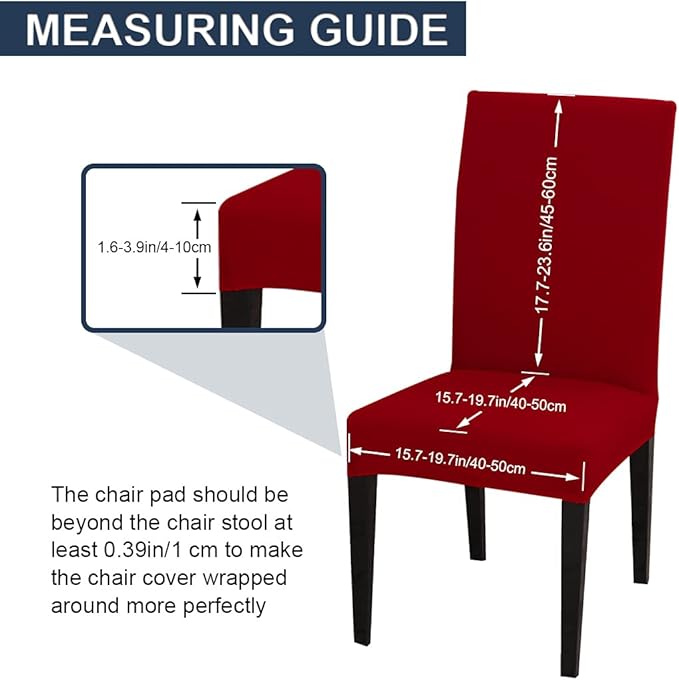JQinHome 2 Pcs Dining Chair Slipcover,High Stretch Removable Washable Chair Seat Protector Cover for Home Party Hotel Wedding Ceremony-Ruum Studio Home