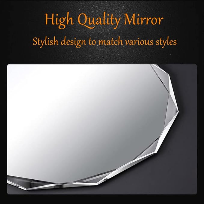 Single Beveled Edge Frameless Wall Mount Bathroom Vanity Mirror, 24” X 36”|Silver|-Ruum Studio Home
