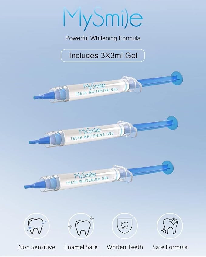 MySmile Teeth Whitening Gel Pen Refill Pack, 3 Non-Sensitive Teeth Whitening Pen, Deluxe Teeth Whitener Dental Grade Tooth Whitening Gel with Carbamide Peroxide for Home, 10 min Fast Result-Ruum Studio Home