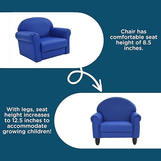 Children's Factory As We Grow Toddler Chair, Flexible Seating for Daycare or Preschool, Kids Reading Couch, Playroom Furniture, Blue-Ruum Studio Home