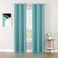 ChrisDowa Blackout Curtains 72 inches Long for Bedroom - 2 Panels Set Grommet Thermal Insulated Room Darkening Curtains for Living Room (Aqua, 42 x 72 Inch)-Ruum Studio Home