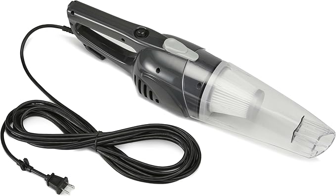 Amazon Basics 2-in-1 Corded Stick Vacuum Cleaner, Convertible to Handheld, Lightweight (3.9 LBS), with Washable HEPA Filter, Crevice Tools, 0.5L Dust Cup, 19.7-Ft Cord, 300W, Black-Ruum Studio Home