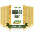 Ginger Soap Lymphatic Drainage Pack 6 - Anti-Cellulite Skin Tightening - Natural Ingredients Detox Soaps for Deep Clean Shower, Detoxification, Rejuvenating-Ruum Studio Home