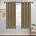 Easy-Going Blackout Curtains for Bedroom, Solid Thermal Insulated Grommet and Noise Reduction Window Drapes, Room Darkening Curtains for Living Room, 2 Panels (52x63 in,Tan)-Ruum Studio Home