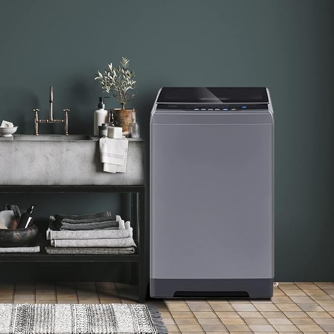 COMFEE’ Washing Machine 2.4 Cu.ft LED Portable Washing Machine and Washer Lavadora Portátil Compact Laundry, 8 Models, Environmentally Friendly, Child Lock for RV, Dorm, Apartment Magnetic Gray-Ruum Studio Home