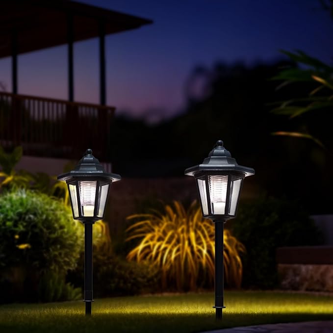 Solar Pathway Lights, 2 Pack, Waterproof LED for Outdoor Walkway, Yard, Garden, Landscape – Great Gardening Gift for Mom, Grandma, Women(Corridor Pathway Lights)-Ruum Studio Home