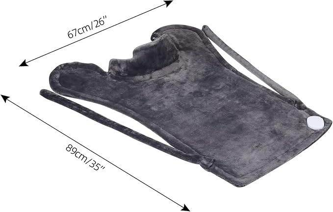 Ruqiji 26" x 35" Neck&Shoulder&Back Heating Pad with12 Temperature Settings, Pain Relief for Back/Neck/Shoulders/Menstrual Pain, Christmas Gifts for Women Men Mom Dad-Dark Grey-Ruum Studio Home