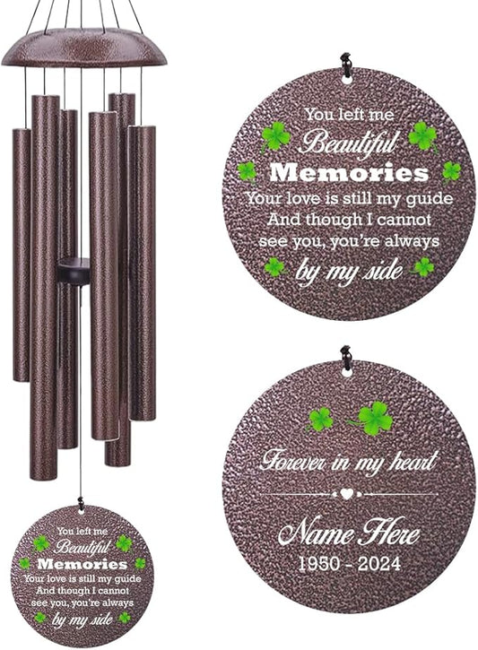 Personalized Memorial Wind Chime, Sympathy Wind Chimes for Loss of Loved One, Bereavement & in Memory Wind Chimes, Sympathy Gifts in Memory of Father, Mother or a Loved One-Ruum Studio Home