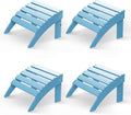 GREENVINES Adirondack-Ottoman | Set of 4 | HDPE Plastic | Outdoor Footrest | All Weather | Foot Rest | Foot Stool | Arctic | for Adirondack Chair | for Patio Backyard Pool-Ruum Studio Home