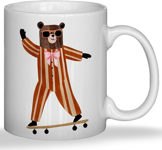 JINYO Bear Mug, Bear Coffee Mug, Funny Bear Coffee Cup, Bear Gifts for Women Men, Bear Lovers Gifts, Bear Gifts For Bear Lovers Women, Bear Themed Gifts, Bear Gifts For Bear Lovers, 11oz-Ruum Studio Home