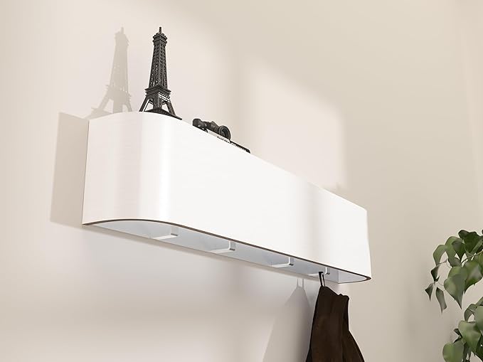 OLEEK Wall Mounted Coat Rack with Shelf - Wall entryway Shelf with Hooks - entryway Hooks - Modern Coat Rack - Wooden Mount for Home Decor - Jacket Hanger-Ruum Studio Home