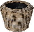 Rattan Kobo Indoor Outdoor Planter Basket with Plastic Pot Small 25-Gallon Soil Capacity-Ruum Studio Home
