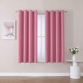 ChrisDowa Grommet Room Darkening Curtains for Bedroom and Living Room - 2 Panels Set Thermal Insulated Blackout Curtains (Pink, 52W x 63L)-Ruum Studio Home