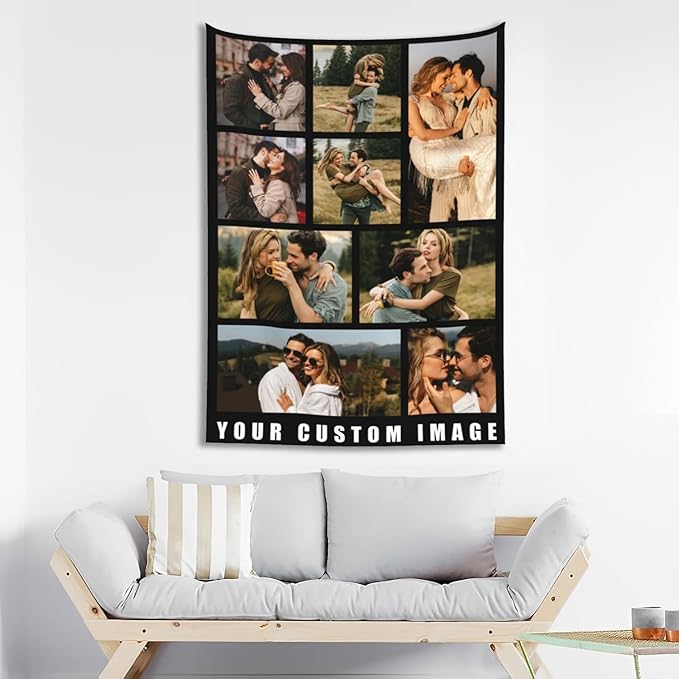 Custom Tapestry For Wall Bedroom Custom Backdrop Personalized Image Text Photo Customized Funny Tapestry Banners And Signs Multiple Pictures Vertical Tapestrys-Ruum Studio Home