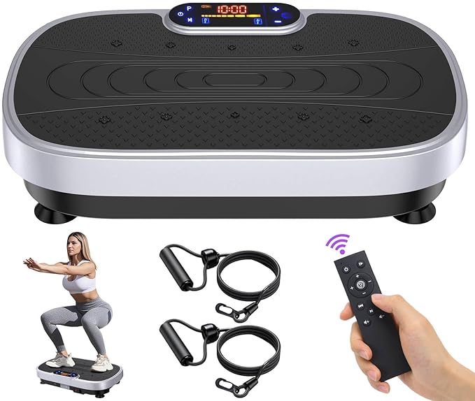 Vibration Plate Exercise Machine, Vibrating Plate Machine with Bluetooth for Lymphatic Drainage, Vibration Platform for Women Men Full Body Weight Loss-Ruum Studio Home