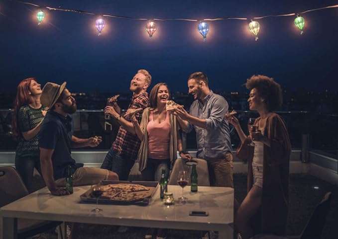 11FT Multicolor String Lights with 10 Bulbs, UL Listed Connectable Waterproof Decorative LED Lights Hanging for Backyard Patio, Indoor/Outdoor for Christmas Wedding Party Festival Lighting-Ruum Studio Home