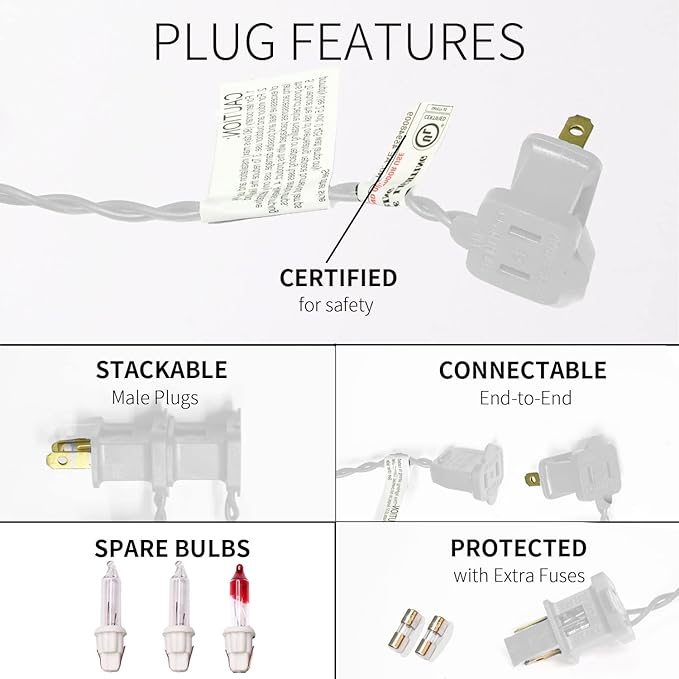 300LIGHTS(2*150L) Warm White Extra-Bright with End Connectors Christmas Decorative Lights 19.44m UL Certified Mini String Light Set Waterproof for Home Garden Holiday Tree Party Patio Wedding-Ruum Studio Home