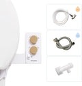 TUSHY Spa Royale Warm Water Bidet Seat Attachment. Self Cleaning Water Sprayer, Adjustable Pressure Nozzle, Angle Control. (Requires Sink Access for Water Temperature Control), Gold Knobs-Ruum Studio Home